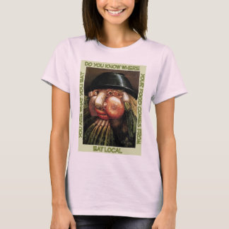 ロ食べーオーガニックルT型 Tシャツ