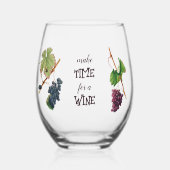 ワおもしろいイエレガントンの時間を作る ステムなしワイングラス (正面)