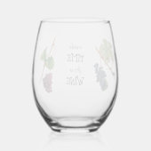 ワおもしろいイエレガントンの時間を作る ステムなしワイングラス (裏面)