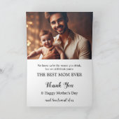 ワおもしろいイカスタムン写真母の日のグリーティングカード カード (内部)