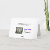 ワおもしろいイリラックスン誕生日付き犬 カード (裏面)