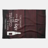 ワおもしろいインことわざ引用文がボトルか素朴ら キッチンタオル (横)