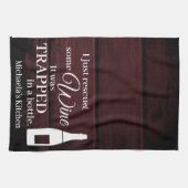 ワおもしろいインことわざ引用文がボトル素朴から キッチンタオル (横)