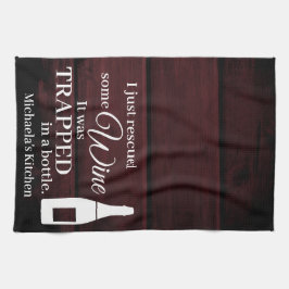 ワおもしろいインことわざ引用文がボトル素朴から キッチンタオル