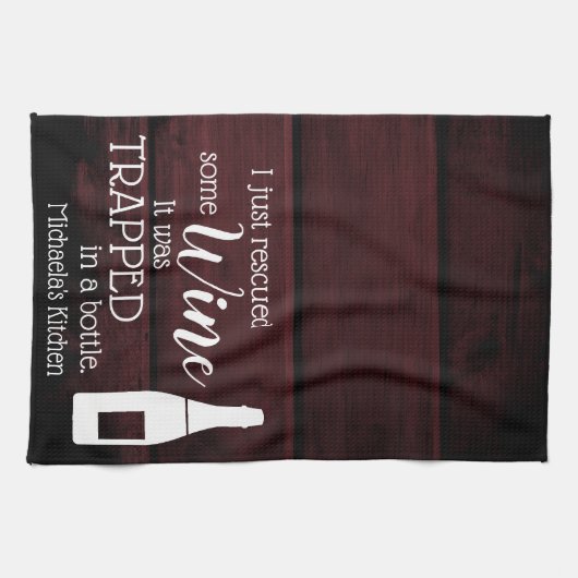 ワおもしろいインことわざ引用文がボトル素朴から キッチンタオル (横)