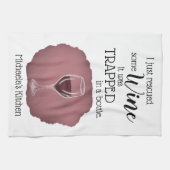 ワおもしろいインことわざ引用文がボトル キッチンタオル (横)