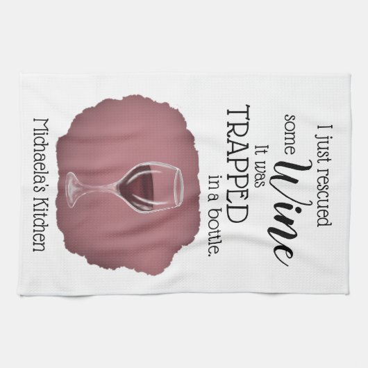 ワおもしろいインことわざ引用文がボトル キッチンタオル (横)