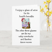 ワおもしろいインことわざ、笑いのたユーモアのあるめ カード (黄色い花)