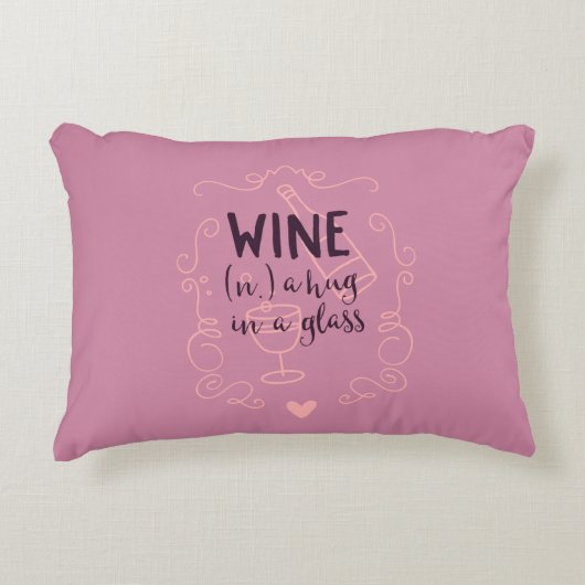 ワおもしろいインはグラスで抱擁 アクセントクッション (正面)