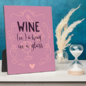 ワおもしろいインはグラスで抱擁 フォトプラーク (側面)