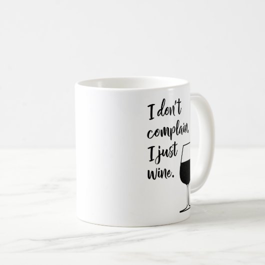 ワおもしろいイン好きのことわざ、白黒 コーヒーマグカップ (正面右)