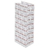 ワおもしろいパーソナライズされたイ時 ワインギフトバッグ (正面アングル)