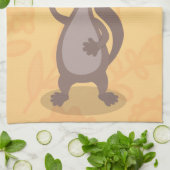 ワおもしろいーゼルなびく漫画イラストレーション キッチンタオル (折り畳み)