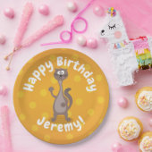 ワおもしろいーゼルなびく漫画イラストレーション ペーパープレート (パーティー)