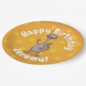 ワおもしろいーゼルなびく漫画イラストレーション ペーパープレート (アングル)