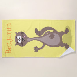 ワおもしろいーゼル漫画イラストレーションことわざhello ビーチタオル