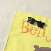 ワおもしろいーゼル漫画イラストレーションことわざhello ビーチタオル (インサイチュ)