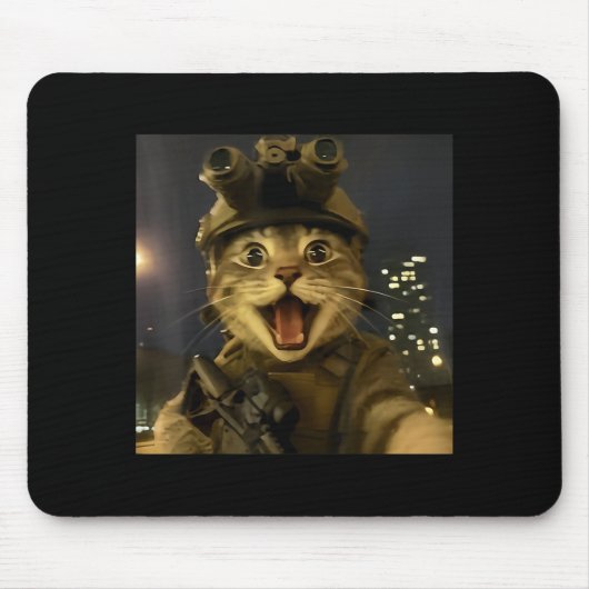 ワァクティカル 猫 ミーム マウスパッド (正面)