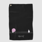 ワイおもしろいヤブラックのバブルバングル ゴルフタオル (正面)