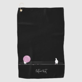 ワイおもしろいヤブラックのバブルバングル ゴルフタオル