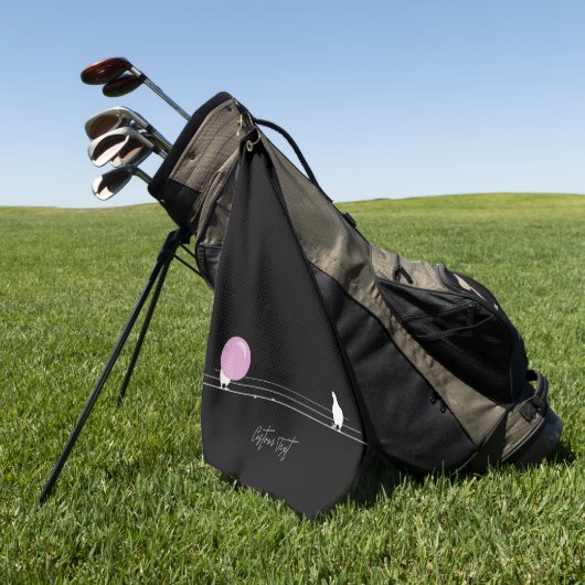 ワイおもしろいヤブラックのバブルバングル ゴルフタオル (グリーン)