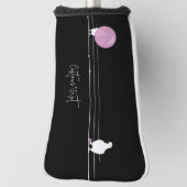 ワイおもしろいヤブラックのバブルバングル ゴルフヘッドカバー (回転90)