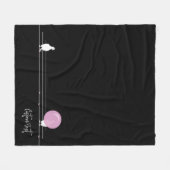 ワイおもしろいヤブラックのバブルバングル フリースブランケット (正面(横))