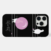 ワイおもしろいヤブラックのバブルバングル iPhone 16ケース (裏面横)