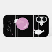 ワイおもしろいヤブラックのバブルバングル iPhone 16ケース (裏面横)