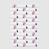 ワイおもしろいヤ模様の白のかわいいバブルバングル ゴルフタオル (正面)