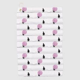 ワイおもしろいヤ模様の白のかわいいバブルバングル ゴルフタオル