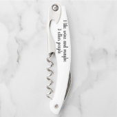 ワイおもしろいンことわざ私はワインの贈り物が好き ソムリエナイフ (正面)