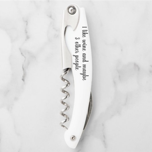 ワイおもしろいンことわざ私はワインの贈り物が好き ソムリエナイフ (正面)