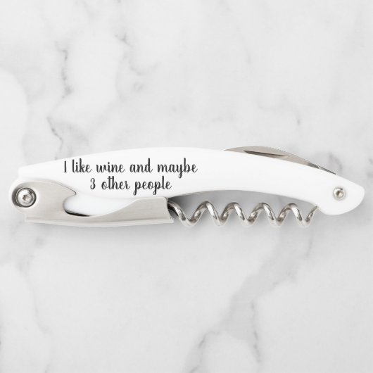 ワイおもしろいンことわざ私はワインの贈り物が好き ソムリエナイフ (正面)