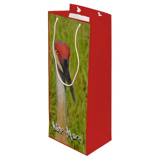 ワイおもしろいンもっと砂の丘クレーン自然野生動物 ワインギフトバッグ (裏面アングル)