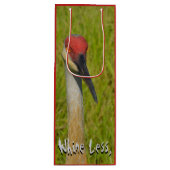 ワイおもしろいンもっと砂の丘クレーン自然野生動物 ワインギフトバッグ (正面)