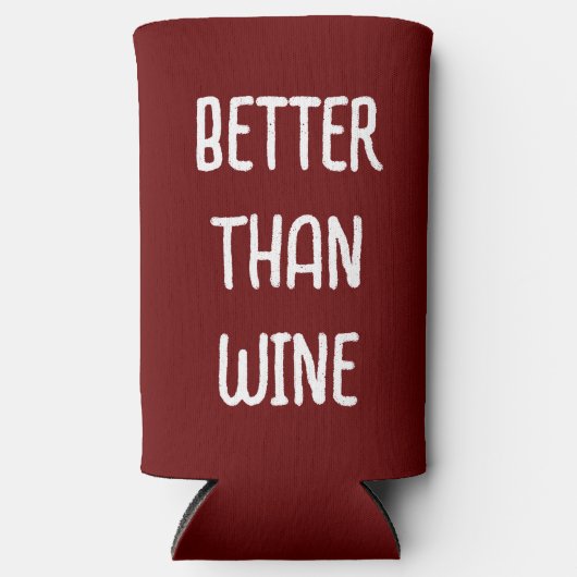 ワイおもしろいンより良い – 赤と白 –  スリム缶クーラー (正面)