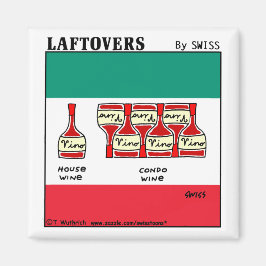 ワイおもしろいンカートゥアイタリアンルヴィノボトル マグネット