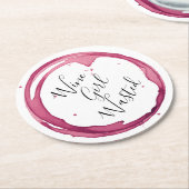 ワイおもしろいンガール無駄ラウンド紙コースター ラウンドペーパーコースター (アングル)