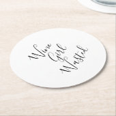 ワイおもしろいンガール無駄ラウンド紙コースター ラウンドペーパーコースター (アングル)