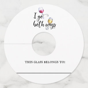 ワイおもしろいングラスマーカー識別子紙ラベル ワイングラスタグ