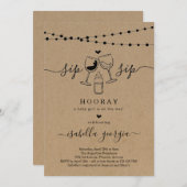 ワイおもしろいンシップSIPホレイベビーシャワー 招待状 (正面/裏面)