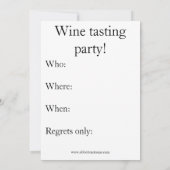 ワイおもしろいンテイスティングパーティの招待状「スペクチクル」 招待状 (裏面)