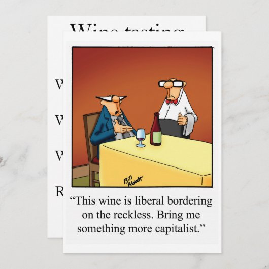 ワイおもしろいンテイスティングパーティの招待状「スペクチクル」 招待状 (正面/裏面)