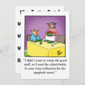 ワイおもしろいンテイスティングパーティの招待状 招待状 (正面/裏面)