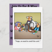 ワイおもしろいンテイスティングパーティの招待状 招待状 (正面/裏面)