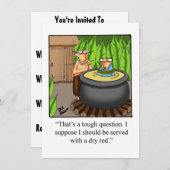 ワイおもしろいンテイスティングパーティの招待状 招待状 (正面/裏面)
