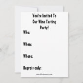 ワイおもしろいンテイスティングパーティの招待状 招待状 (裏面)