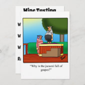 ワイおもしろいンテイスティングパーティの招待状 招待状 (正面/裏面)