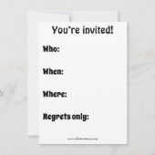 ワイおもしろいンテイスティングパーティの招待状 招待状 (裏面)